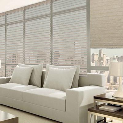 中国 Shangri La Window Shades 100% Polyester Shangrila Zebra Blinds 販売のため