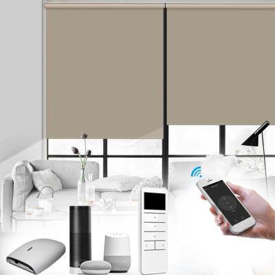 中国 Smart Home Window Motorized Roller Blinds Polyester Material CLASSIC 販売のため