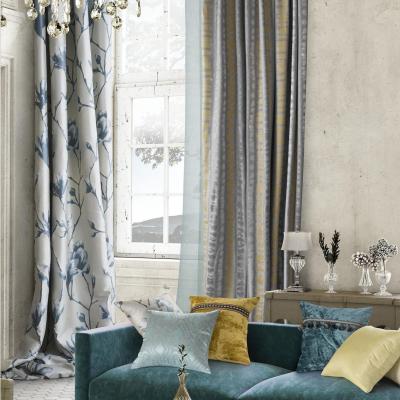 China Yulan Yarn Dyed Jacquard Curtains For The Living Room Luxury Te koop