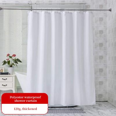 Κίνα Full Light Shading Water Resistant Fabric Shower Curtain Exterior Installation προς πώληση