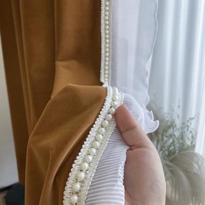 Κίνα Romantic French Retro Rococo Literary Australian Plush Living Room Curtains Luxury προς πώληση