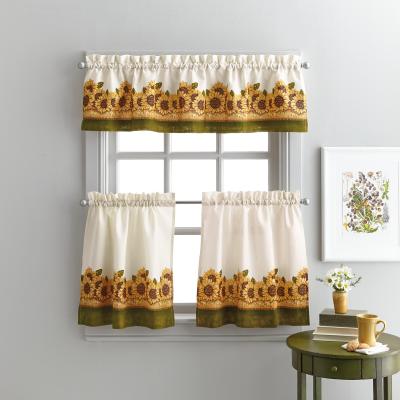 Китай 100% Polyester Kitchen Curtains Colorful Built-In Installation Type продается