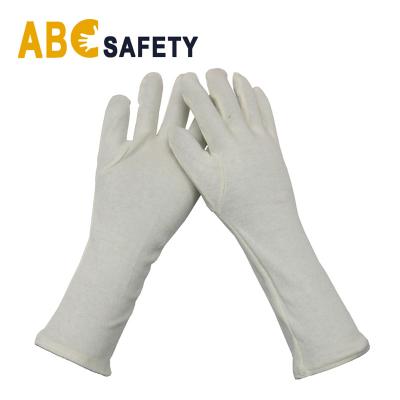 China White Anti-impact 38CM Safety Working Cotton Glove for sale