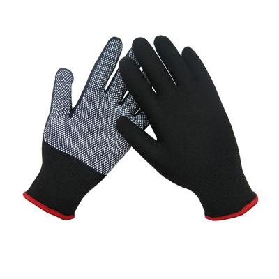 China Anti-smash White PVC Dotted Gloves , Mobile Anti Slip Anti Slip Rubber Sticker for sale