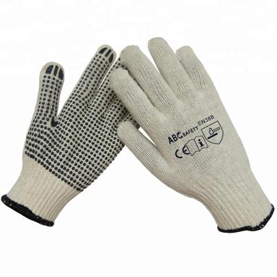 China 10 Gauge Gardening Digging Cotton Knit Safety PVC Natural Dots Work Gloves Gloves CE10100 for sale