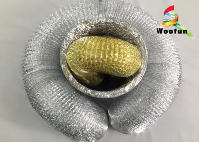 China Fireproof Round Aluminum Foil Ducting , Single Layer Flexible HVAC Duct for sale