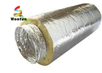 China Insulated 10 HVAC Duct Insulation Wrap , Aluminum Foil Flexible Ventilation Ducting for sale