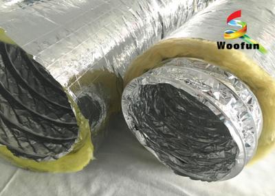 China Multi Layer Aluminum HVAC Duct Insulation Wrap , Ventilation Fire Resistant Flexible Ducting for sale