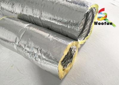 China Round 4 Inch Flexible HVAC Duct Insulation Wrap Insulated Aluminum Small Bending Radius for sale