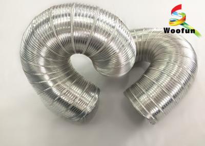 China 3m Length Silver Expandable Insulated Flexible Semi Rigid Aluminum Pipe for sale