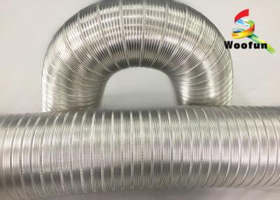 China Heat Resistant Flexible Air Aluminum Air Duct Semi Rigid Fire Retardent for sale