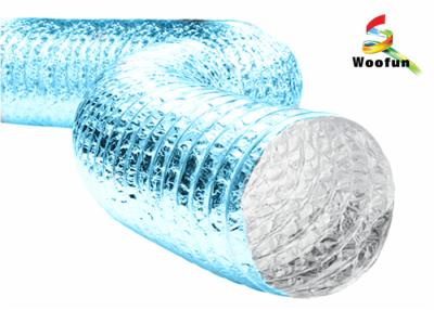 China Single-sided or double-sided aluminum foil/ polyester flexible ducting for sale