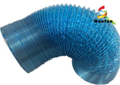 China Kitchen application aluminum laminated with the polyester blue flexible ducting for sale