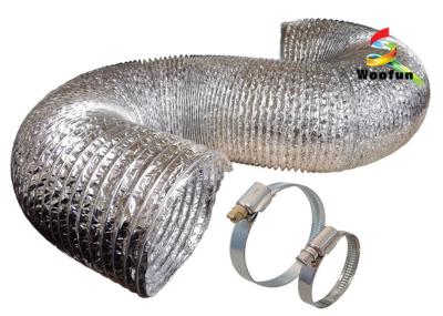 China HVAC Air refresh fire resistant customized sizes aluminum foil flexible duct , pipe 120mm  150mm for sale