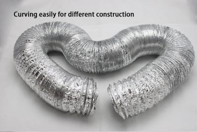 China HVAC Systems Alu-PET-Alu small bending radius aluminum flexible ducting for sale