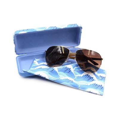 China Fashionable Custom Colorful Cute Metal Glass Cloth Hard Case For Sunglasses Case Box for sale