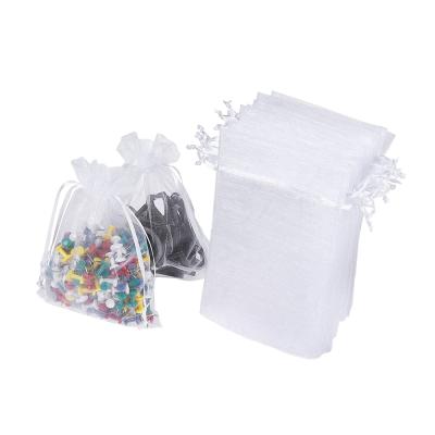 China Organza Jewelry Bag Ready To Ship Grocery Promotional Small Size Package Bags Mesh Drawstring Organza Bag Eco Shopping for sale