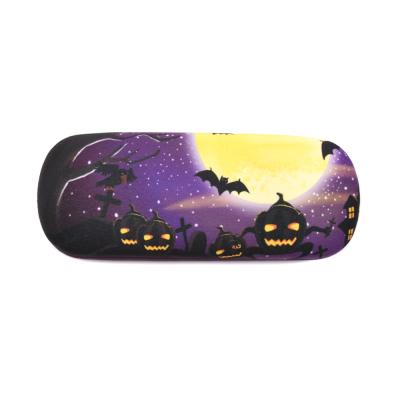 China Fashionable Wholesale OEM Halloween Pattern Microfiber Cloth Cloth Custom Metal Optical Protect Glass Sunglasses Storage Case Box for sale