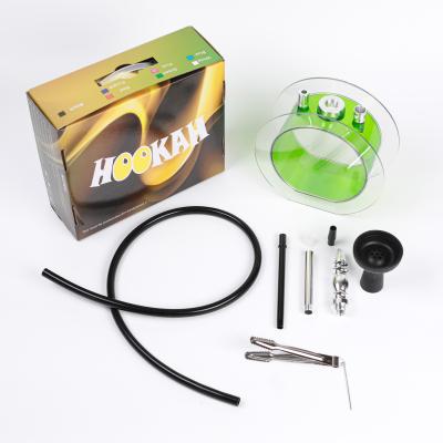 China Hot Selling Type Portable Hookah New Design Acrylic Aluminum Pot Small Gift Set Single Tube Hookah for sale