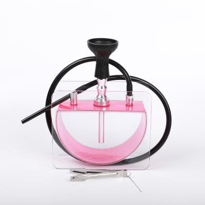 China Wholesale Portable Acrylic Transparent Semicircular Shape Car Household Hookah Hookah Set for sale