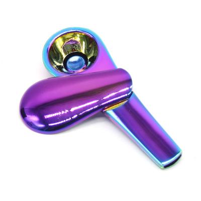 China Portable Tobacco Herb Smoking Zin Alloy Spoon Pipes for sale