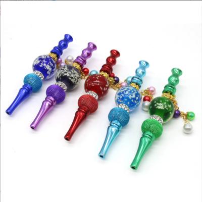 China Aluminum glow in the dark lamp shaped diamond metla aluminum pipe for smoking for sale