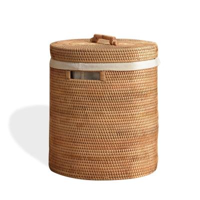 China Fruit Toy Snacks Container Wicker Baskets Shopping Rattan Storage Box Sustainable Logo Food Washing Room Laundry Container Basket for sale