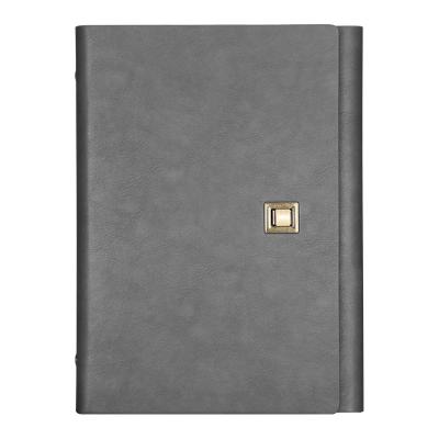 China Multifunctional Diary Leather Notebook Hard Cover Book Business Sheet Journal Pockets Pen Holder Notebook for sale