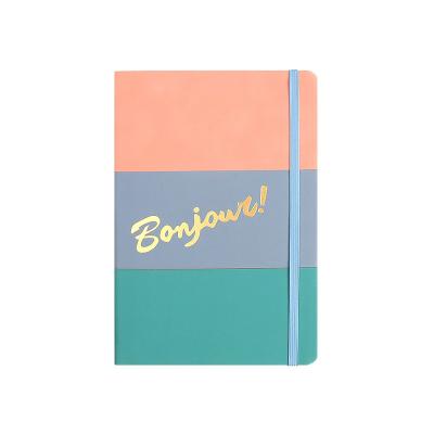 China Multi-Color Elastic Band Leather Notebook Hardcover Book Promotion A5 PU Hardcover Diary for sale