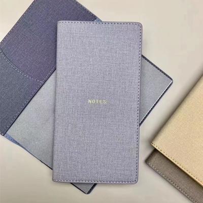 China A6 Weekly Diary Notebook 2021 Small Mini Planner Agenda Diary Notes Wallet PU Canvas Leather Cover for sale