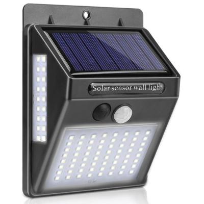 China Solar Polycarbonate Three Side Wall Light 100LED Accent Waterproof Solar Induction Light-Control Outdoor Human Body Wall Light for sale