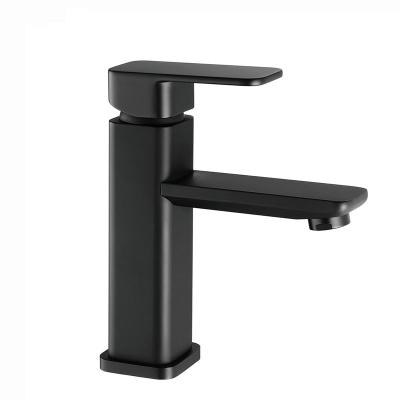 China Black Single Handle Basin Mixer Taps Factory Price Classic Price Metered Basin Faucet Set Bathroom Water Taps for sale