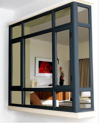 China Folding Soundproof Double Screen Sliding Window Cheap Aluminum Tempered Glass for sale