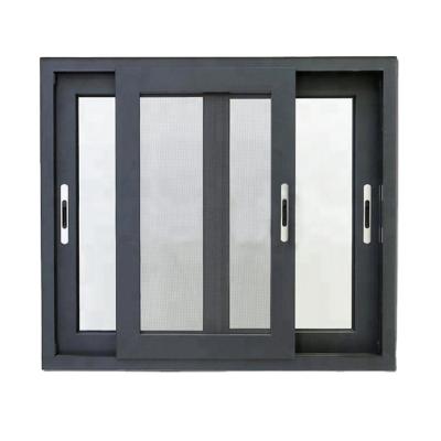 China Newest Design Magnetic Burglar Proof Aluminum Screen Glass Windows for sale