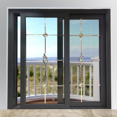 China New Magnetic Villa Design High Impact Aluminum Impact Glass Windows And Doors for sale