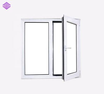 China Folding Open Exterior Screen Casement Window With Aluminum Mosquito Net Frame Rolling Glass Windows for sale