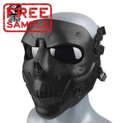 China Sports Face Mask Free Sample Paintball Outdoor Airsoft Tactical Full Face Ballistic Face Mask With Two Kinds Belt Suitable For Outdoor Sports And Games for sale