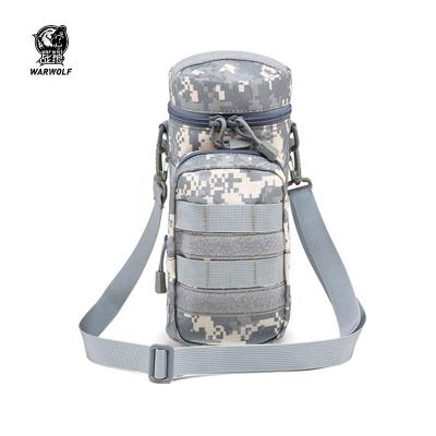 China Round shape durable and comfortable high grade molle pouch tactical military water bottle holder with belt for sale