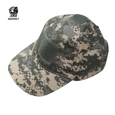 China Sports COMMON Exquisite Hats Camouflage Polyester Stitching Tactical Baseball Cap With Four Conduit Holes for sale