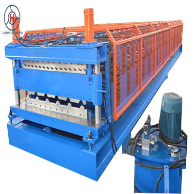 China Easy Operation Metal Double Layer Corrugated Roof Tile Roof Sheet Roll Forming Machine Making Machine for sale