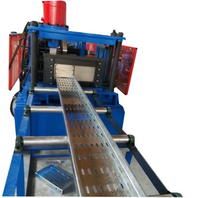 China Building Material Stores Customized High Quality Perforated Steel Cable Tray Roll Forming Machine With Punch for sale