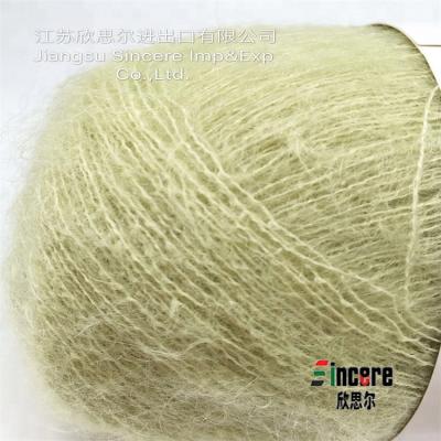 China Anti-pilling hot sale 1/32 nanometer mohair yarn brush yarn for knitting for sale