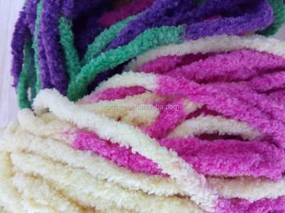 China Anti-pilling Chenille Yarn 1/0.8Nm For Knitting Carpet for sale