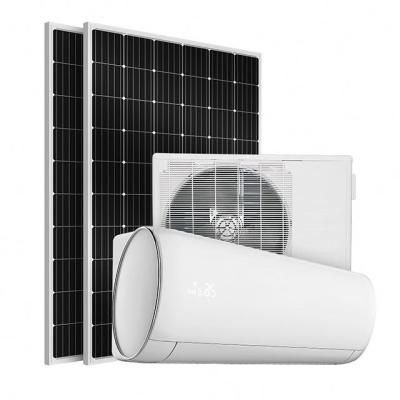 China Outdoor Commercial Solar Hybrid Air Conditioner Household RV Car Hotel Solar Home Solar Air Conditioner 24000BTU Split Unit Air Conditioner for sale