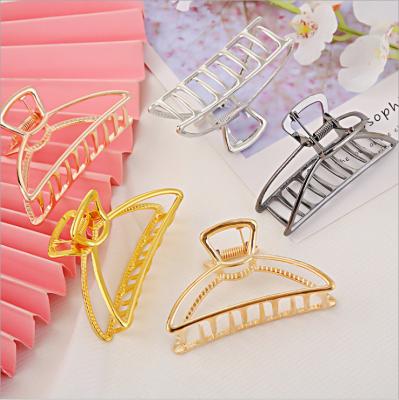 China Fashion French Design Wholesale Women Fashion Accessories Combine Rose Gold Metal Hair Claw Clips For Girls for sale