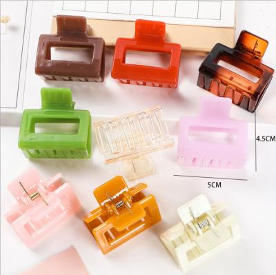 China Fashion 2021 Fashion Colorful Square Hair Clip Claw Clip For Women for sale