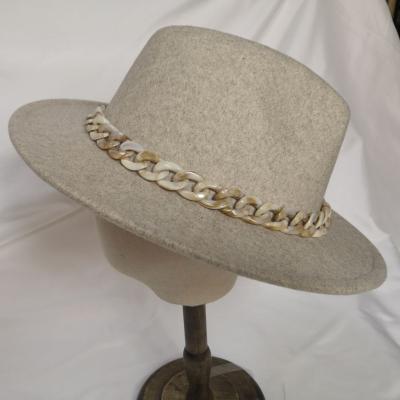 China Dobby Felt Hats Women Wide Brim Felt Hat for sale