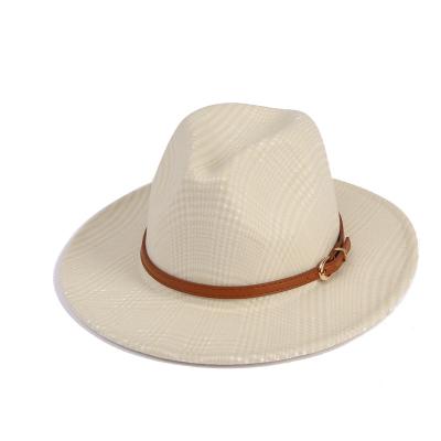 China Wholesale High Quality Dobby Designer Felt Fedora Hats Women 2021 New Overflow 2 Two Tone Felt Fedora Hat for sale