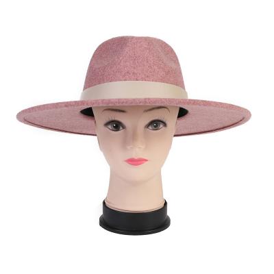 China 2021 Custom Dobby New Arrival Big Brim Felt Fedora Hat for sale