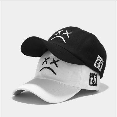 China 2022 Custom Wholesale High Quality Fashion Crying Face Embroidered Baseball Hats COMMON for sale